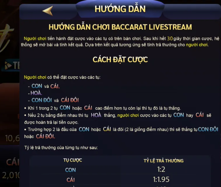 Phân Tích Cơ Chế Trả Thưởng Sảnh Baccarat Livestream Tại ManClub