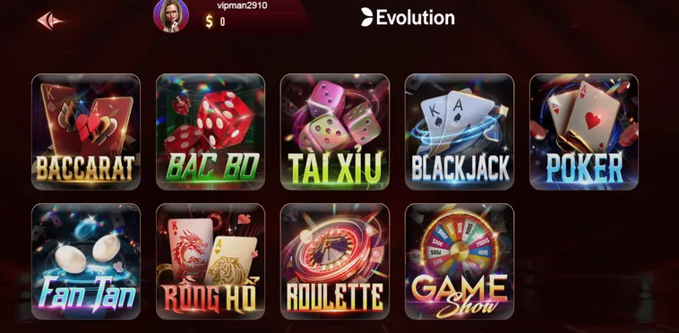 Evolution Livestream Tại ManClub Thiên Đường Casino Thượng Lưu Với Tỷ Lệ Thưởng Khủng