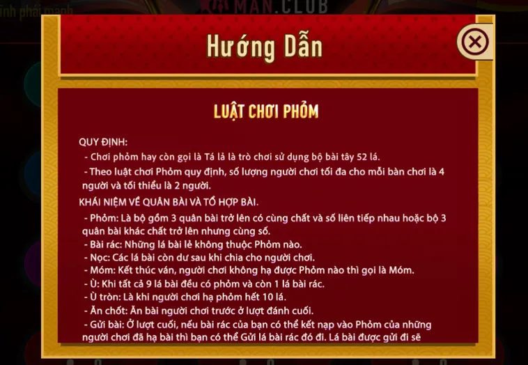 Phỏm Tại ManClub Hướng Dẫn Cách Ăn Chốt Và Ù Đền Kiếm Tiền Siêu Tốc